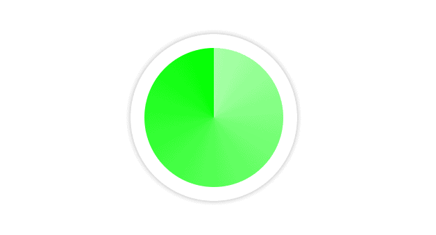 Radar scanning animation CSS (Green circle)