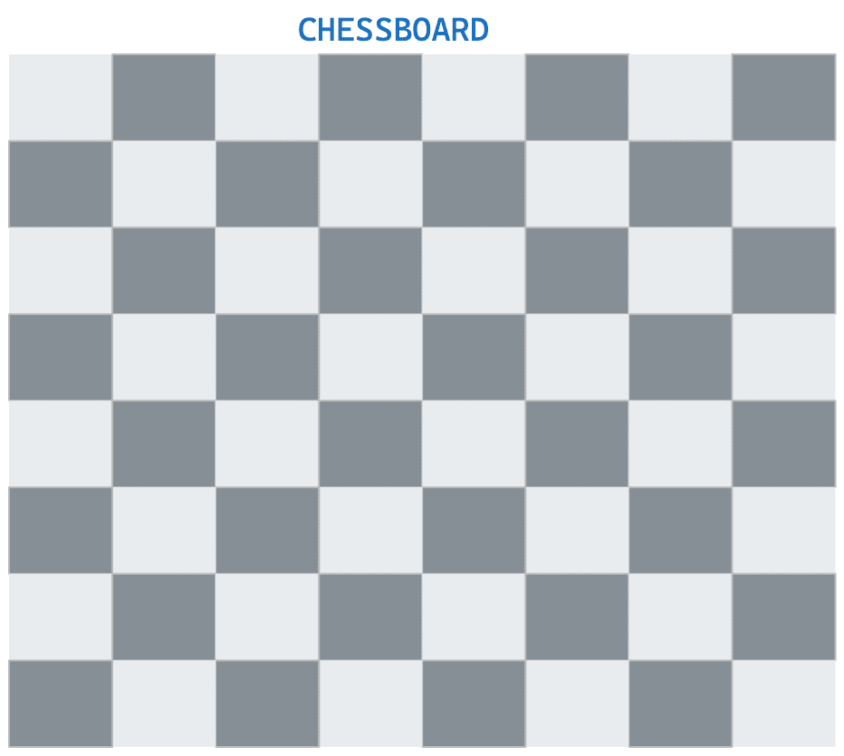 Chessboard pattern coded from wire frames using Excalidraw